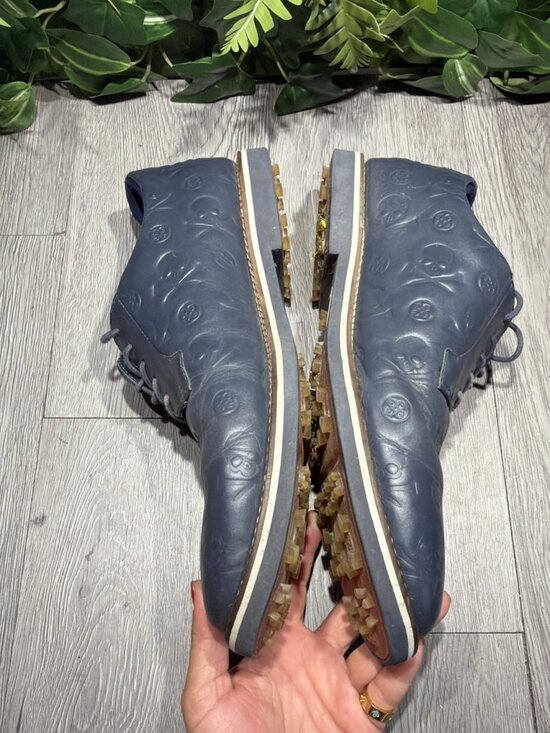 G/Fore G4 GFORE Debossed Skull Gallivanter Golf Shoes Sneaker Size 12 Blue